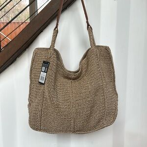 NWT the sak los Feliz large tote bamboo static crochet